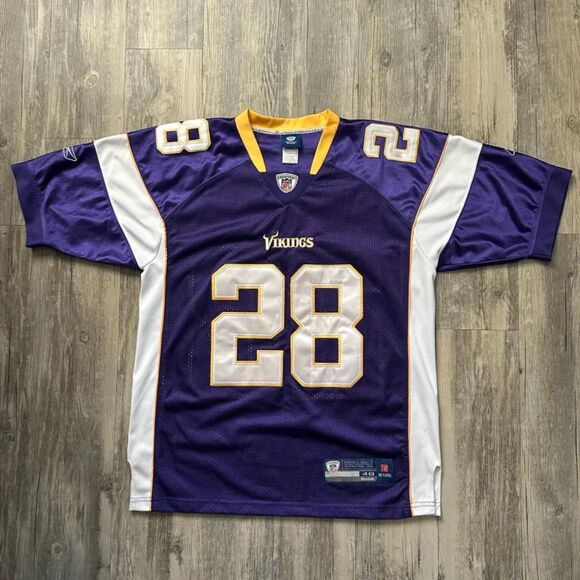 Vintage NFL Adrian Peterson On Field Cut & Sewn Reebok Vikings Jersey Size 48 - Picture 1 of 6
